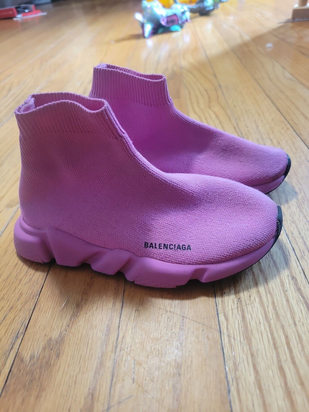 Balenciaga Kids Speed Trainer Pink Sock Sneakers Size 10-11 Toddler Girls Shoes